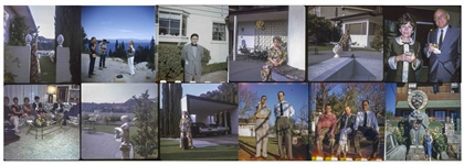 125+ of Moe Howard's Photo Slides, Labeled Lake Tahoe, ''Party at House 60's'', Etc. -- Plus 2 Kodachrome Super 8 Film Reels With Run-Time Approx. 7 Minutes, Clip of Film Online at NateDSanders.com